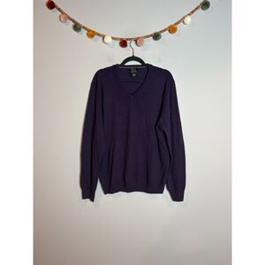 Jos. A. Bank purple marled merino wool sweater
